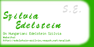 szilvia edelstein business card
